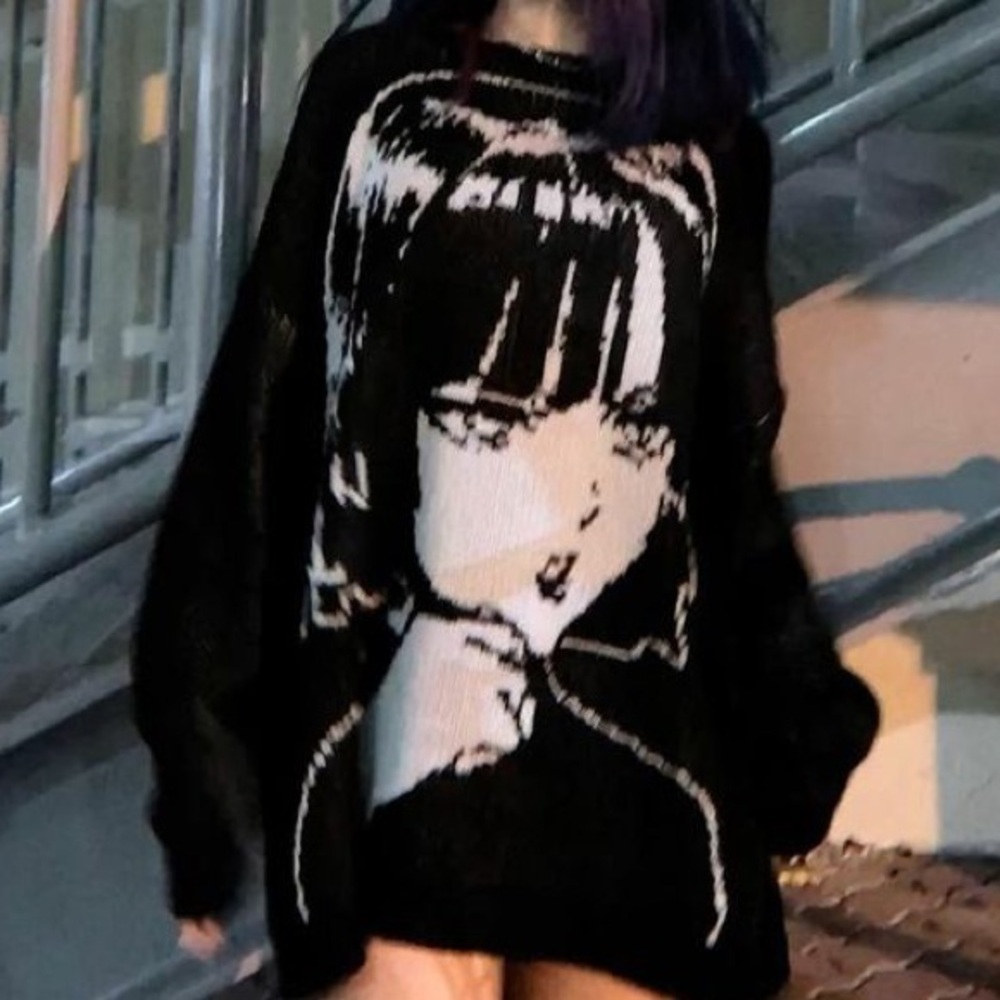 Animecore Aesthetic EGirl Graphic Sweater